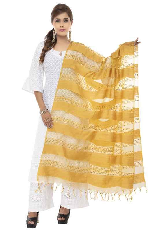 Mominos Fashion Moeza Cotton Payal Design Golden Dupatta - Distacart
