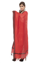 Thumbnail for Mominos Fashion Moeza Cotton Black Temple Border Red Dupatta - Distacart
