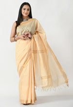 Thumbnail for Mominos Fashion Moeza Golden Bhagalpuri Handloom Silk Raj Shree Saree with unstitched Blouse piece - Distacart