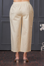Thumbnail for BulBul Hazel Blue Embellished Solid Cotton Kurta Set