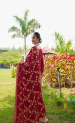 Thumbnail for Teeya Creation Rani Color Chinon Silk Heavy Embroidery Work Fully Stitched Salwar Suit - Distacart