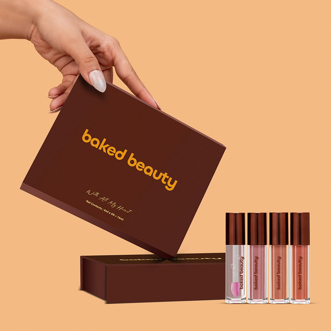 Baked Beauty With All My Heart Liquid Lipstick Gift Set For Women (4mlx4) - Distacart