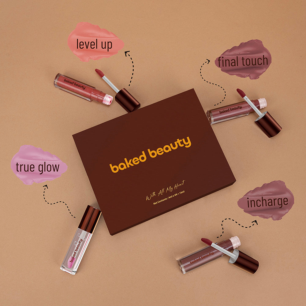 Baked Beauty Baked Beauty Four Ever Yours Liquid Lipstick Giftset For Women (4mlx4) - Distacart
