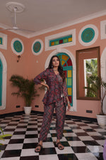 Thumbnail for BulBul Atrangi Chanderi Red Co-Ord Set