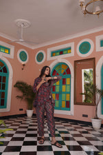 Thumbnail for BulBul Atrangi Chanderi Red Co-Ord Set