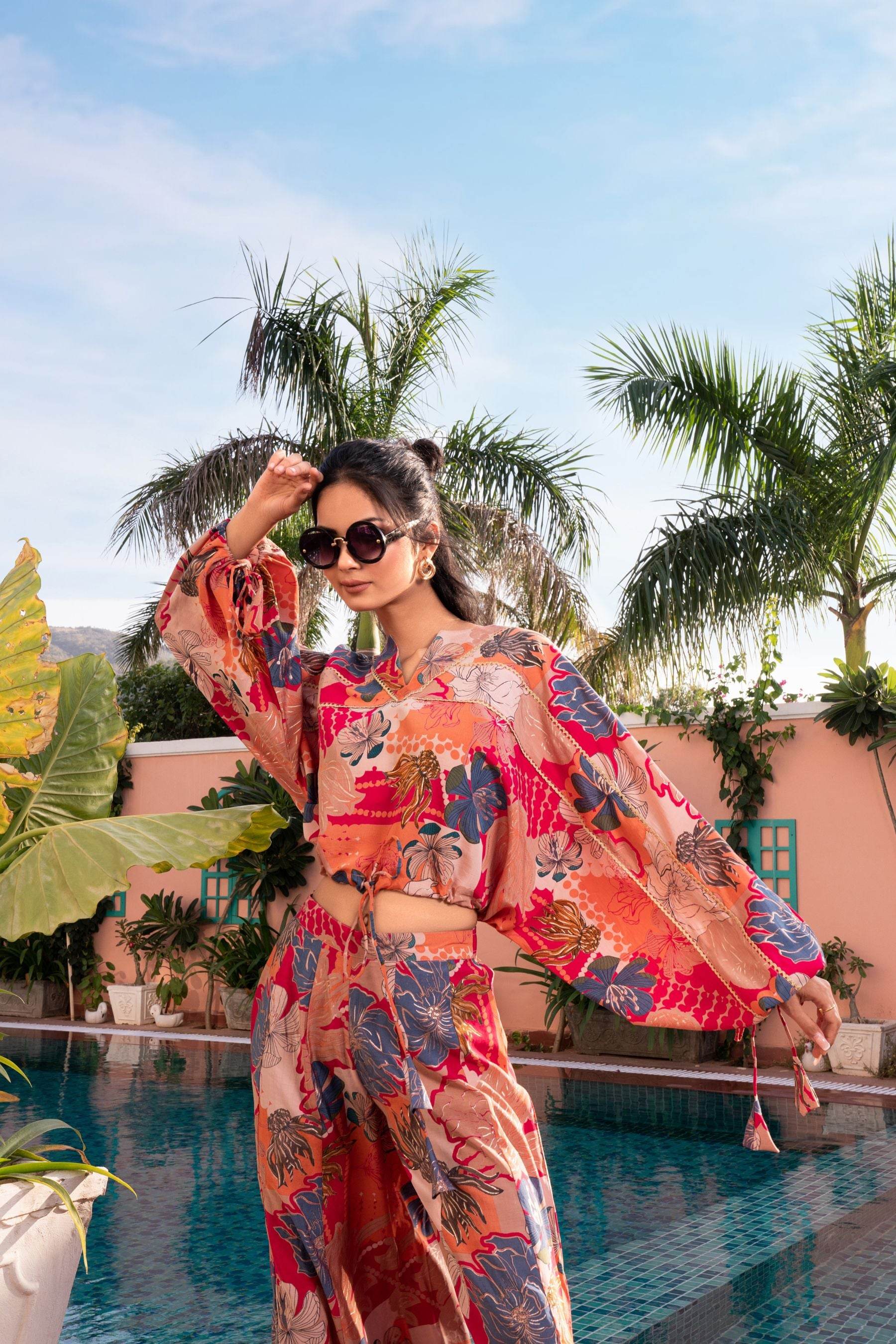 BulBul Anushree Chanderi Pink Co-Ord Set