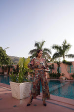 Thumbnail for BulBul Anushree Chanderi Blue Co-Ord Set