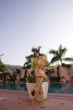 Thumbnail for BulBul Ishika Yellow Chanderi Co-Ord Set