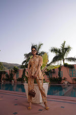 Thumbnail for BulBul Ishika Yellow Chanderi Co-Ord Set