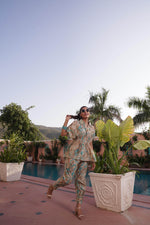 Thumbnail for BulBul Ishika Blue Chanderi Co-Ord Set