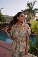 Thumbnail for BulBul Ishika Blue Chanderi Co-Ord Set