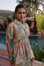 Thumbnail for BulBul Ishika Blue Chanderi Co-Ord Set