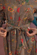 Thumbnail for BulBul Flowery Green Cotton Short Dress