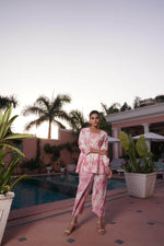 Thumbnail for BulBul Dhriti Pink Chanderi Co-Ord Set