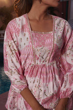 Thumbnail for BulBul Dhriti Pink Chanderi Co-Ord Set