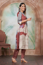Thumbnail for BulBul Tanya Silk Purple Kurta Set