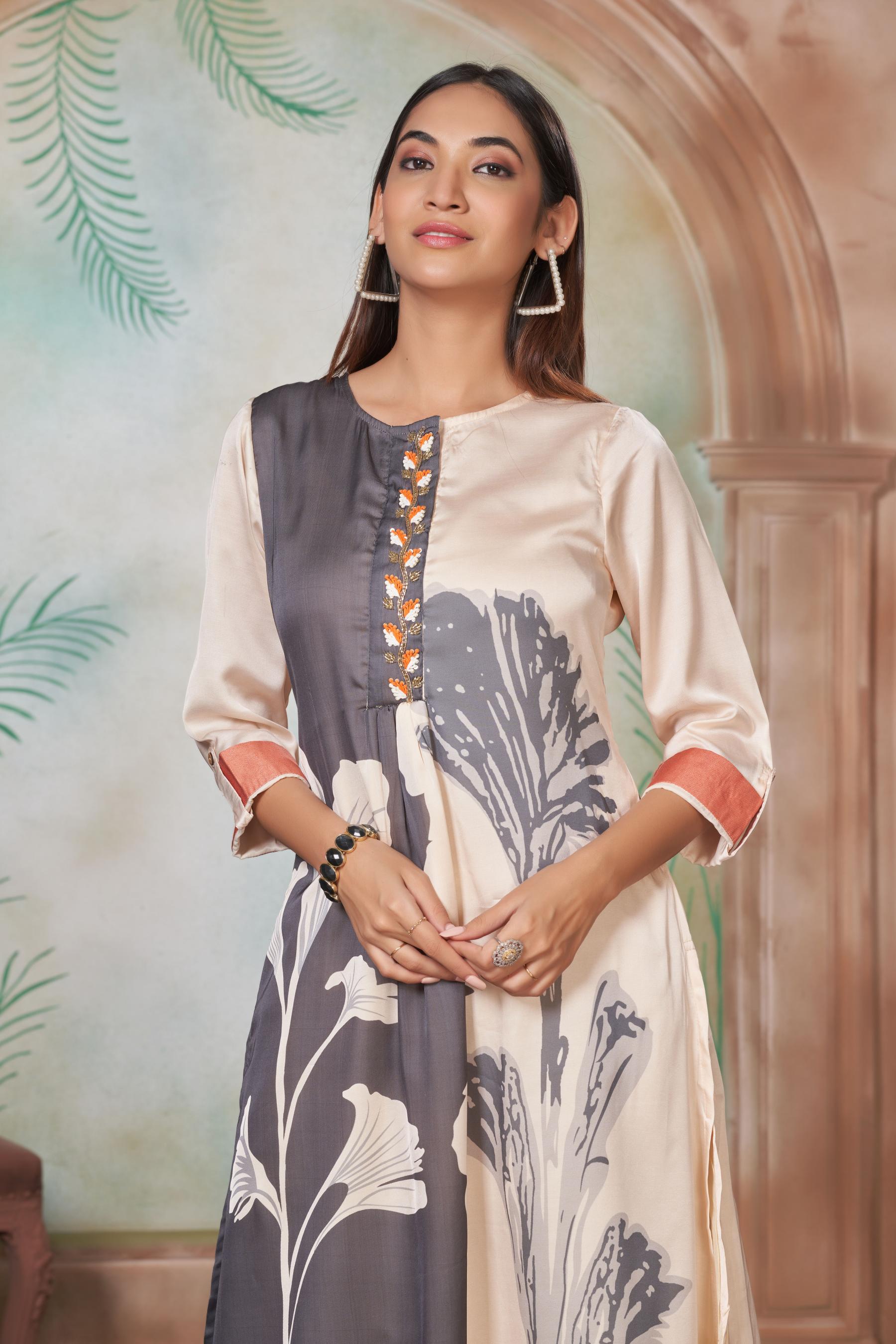 BulBul Arwa Silk Black Kurta Set