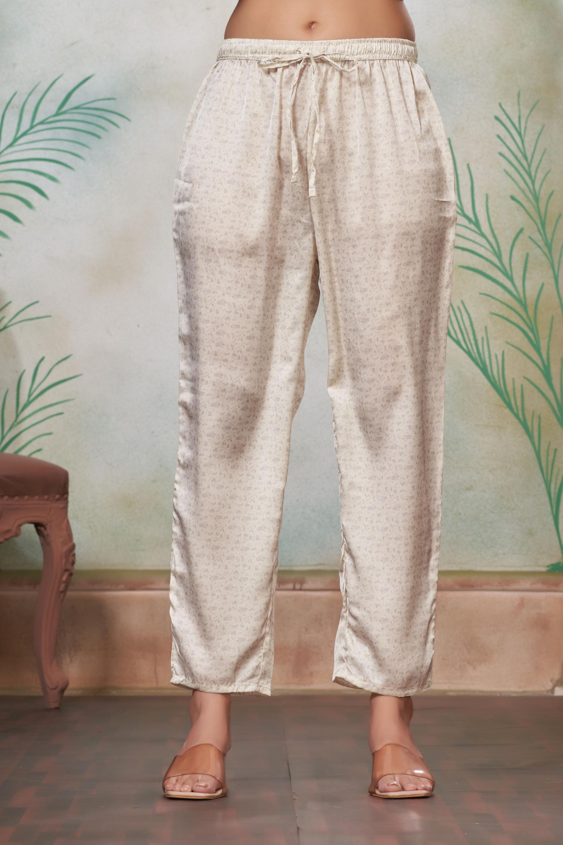 BulBul Reeva Silk White Kurta Set