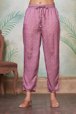 Thumbnail for BulBul Reeva Silk Lavender Kurta Set
