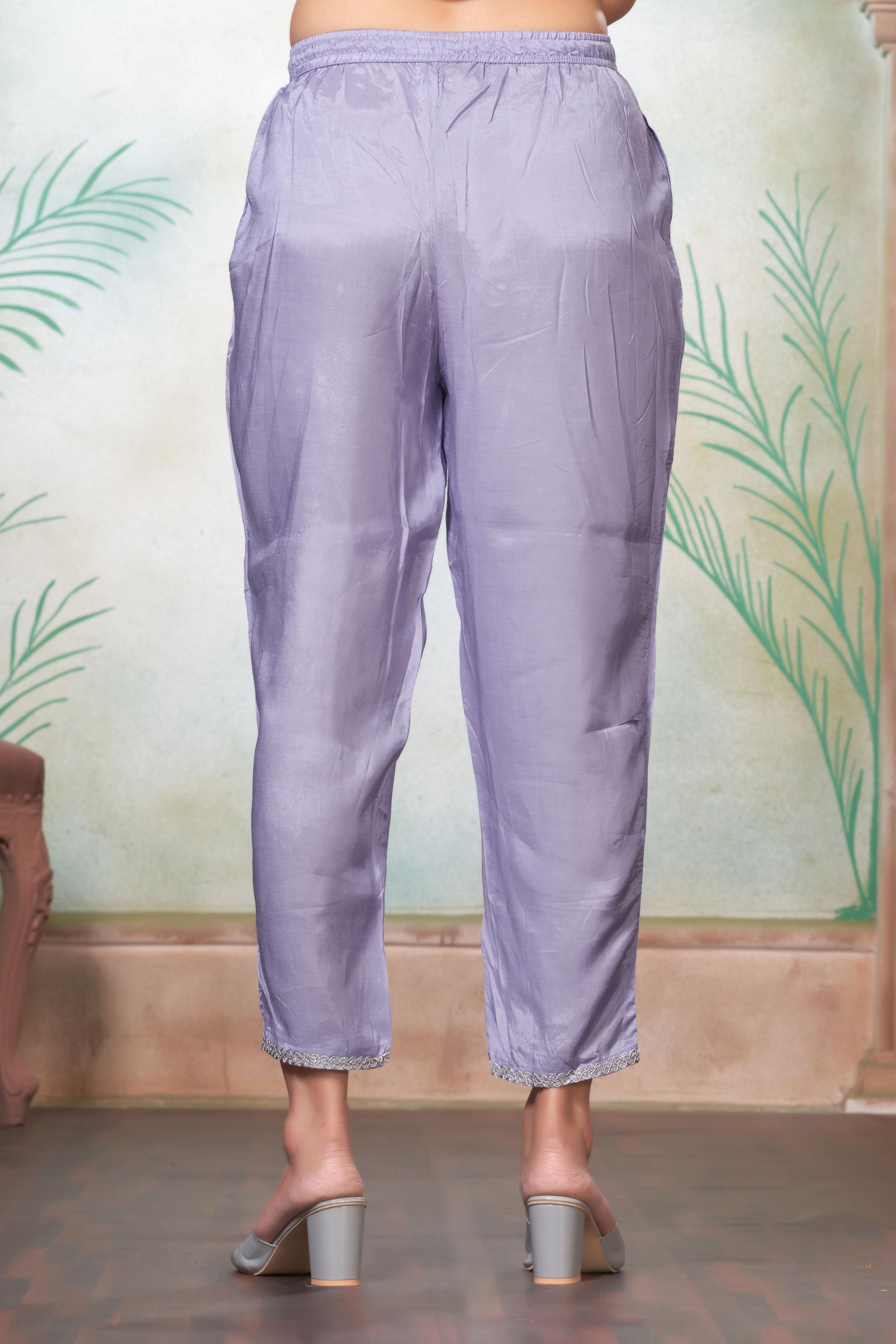 BulBul Sehmat Purple Muslin Kurta Set With Dupatta