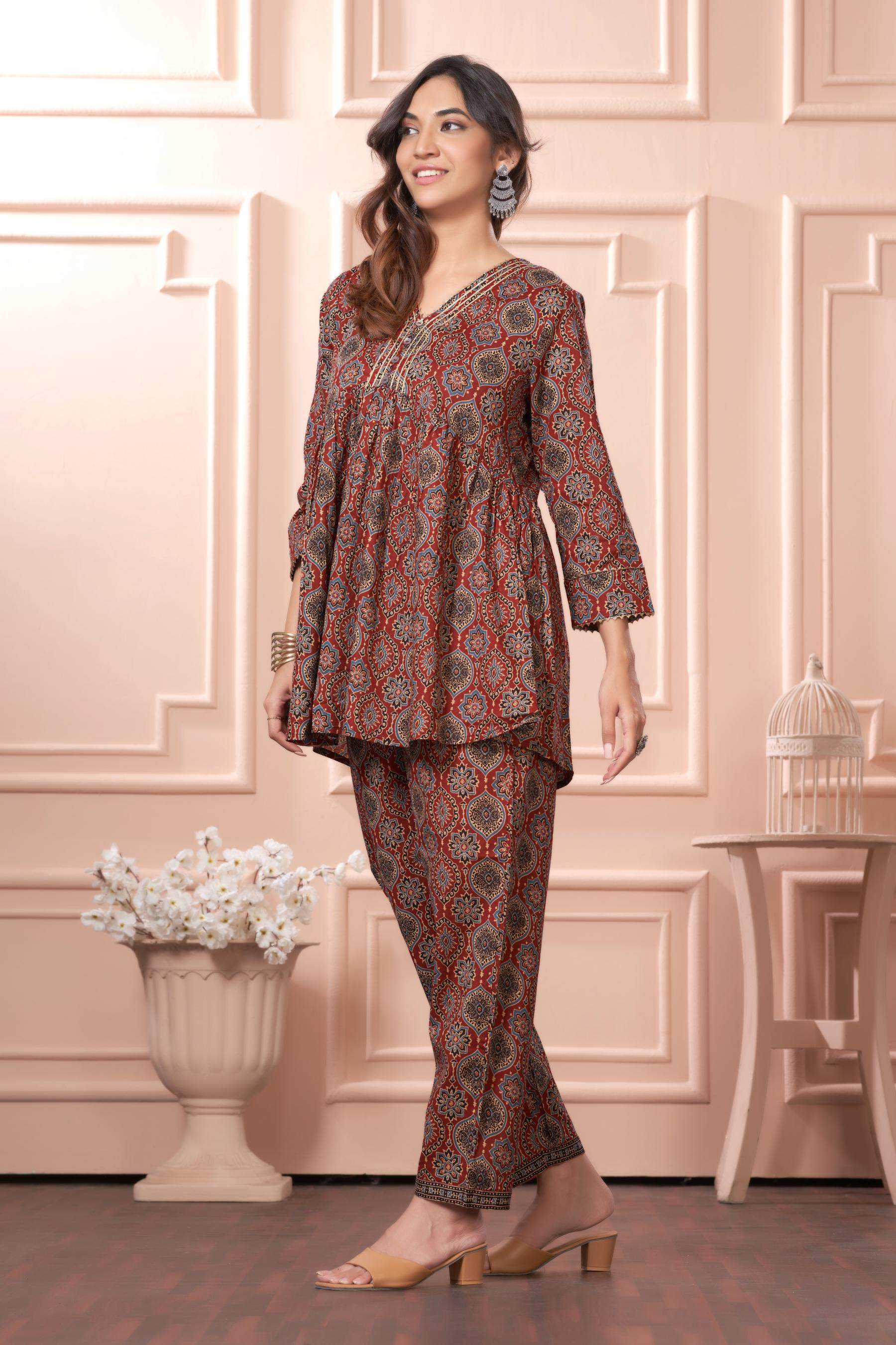 BulBul Women Divya Gamthi Print Co-Ord Set