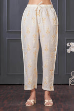 Thumbnail for BulBul Sia Off White Cotton Kurta Set with Dupatta