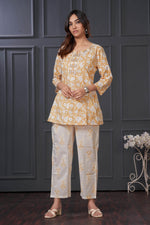 Thumbnail for BulBul Women Chaya Off White Co-Ord Set
