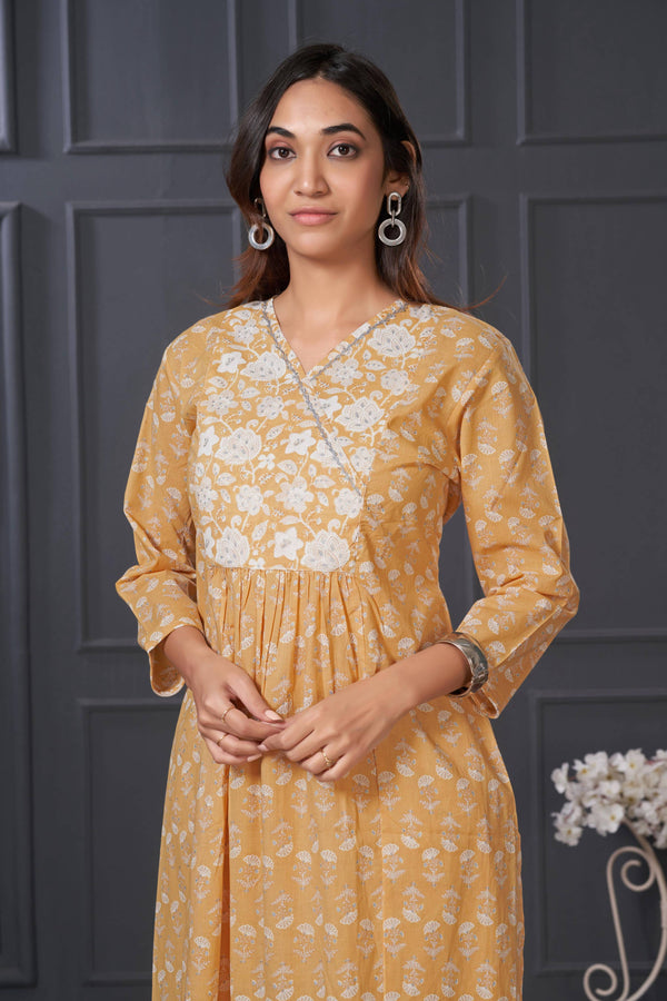 BulBul Gulfam Cotton Offwhite Kurta Set with Dupatta