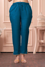 Thumbnail for BulBul Adab Muslin Teal Kurta Set with Dupatta