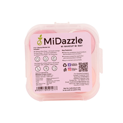 MiDazzle Beauty Blender-4Pcs MIBB3003 - Distacart