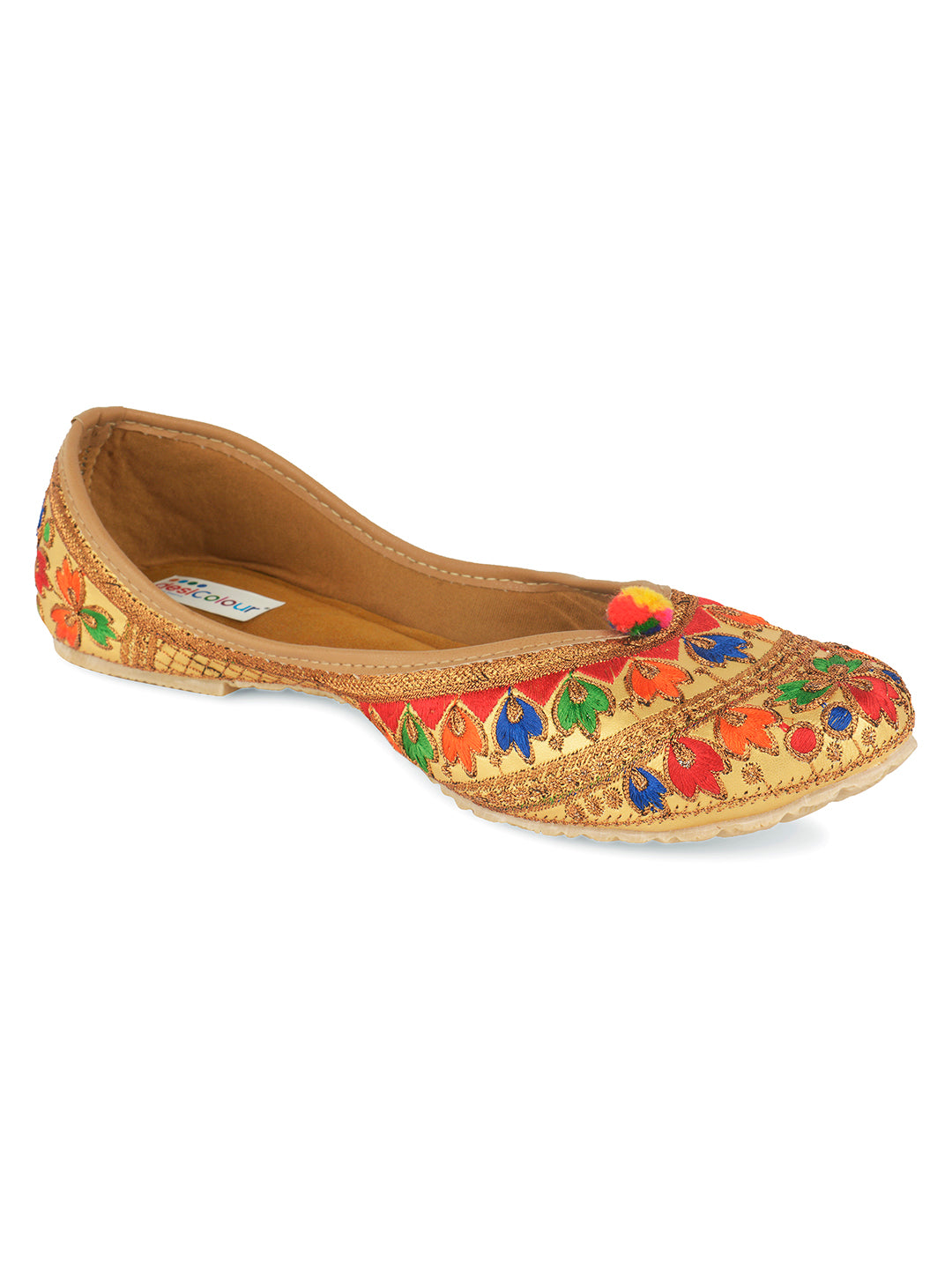 Desi Colour Women Indian Ethnic Footwear-Colour Wave - Distacart