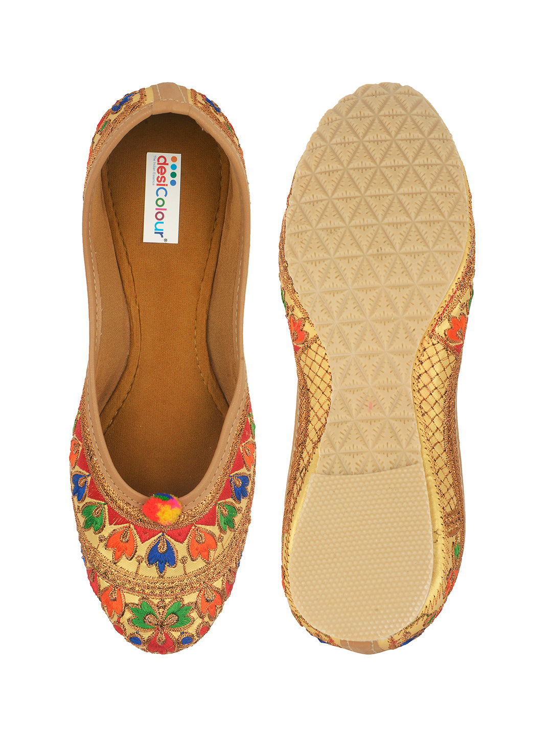 Desi Colour Women Indian Ethnic Footwear-Colour Wave - Distacart