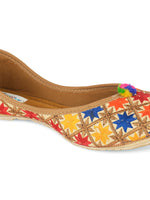 Thumbnail for Desi Colour Women Indian Ethnic Footwear-Office Wear Ultra Comfortable Phulkari Work - Distacart