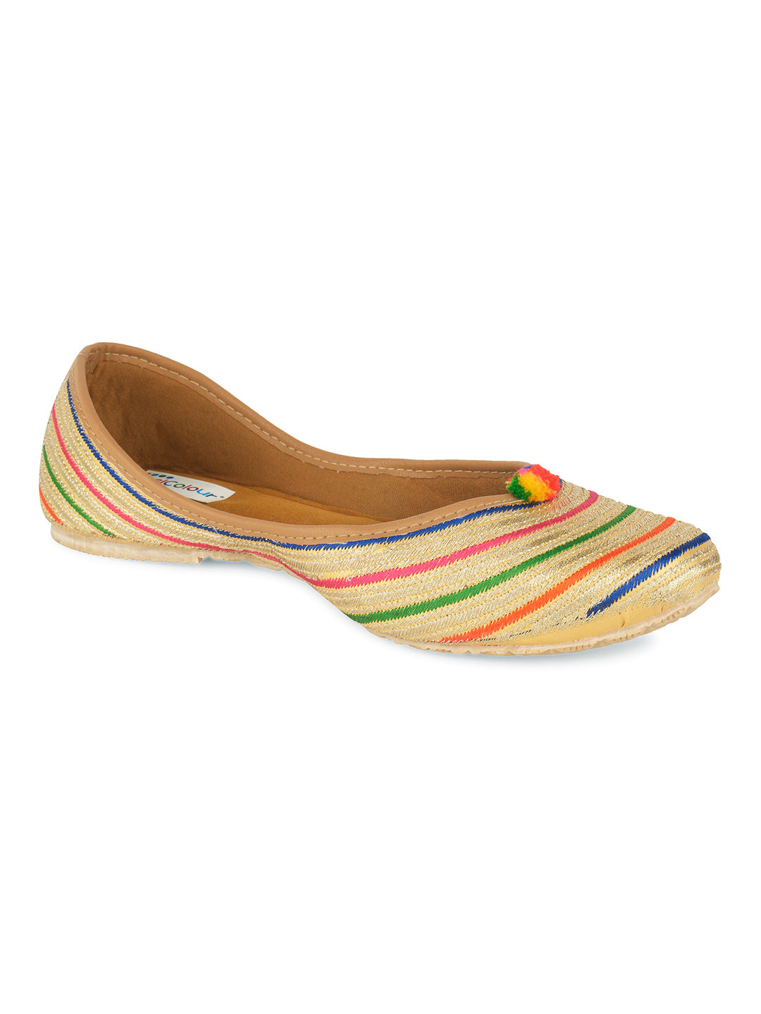 Desi Colour Women Indian Ethnic Footwear-Multi Archie - Distacart