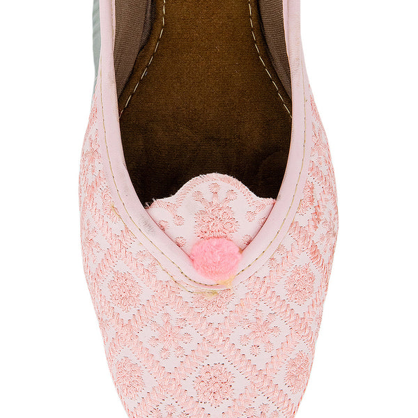 Desi Colour Women Indian Ethnic Footwear-Pink Front Flip - Distacart