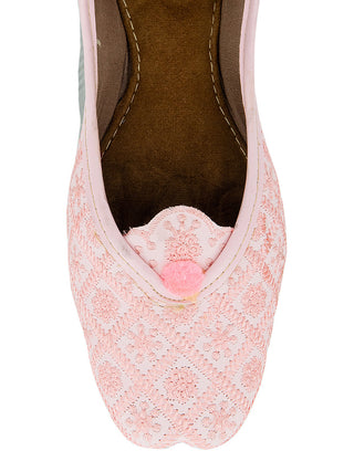 Desi Colour Women Indian Ethnic Footwear-Pink Front Flip - Distacart