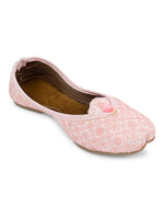 Thumbnail for Desi Colour Women Indian Ethnic Footwear-Pink Front Flip - Distacart