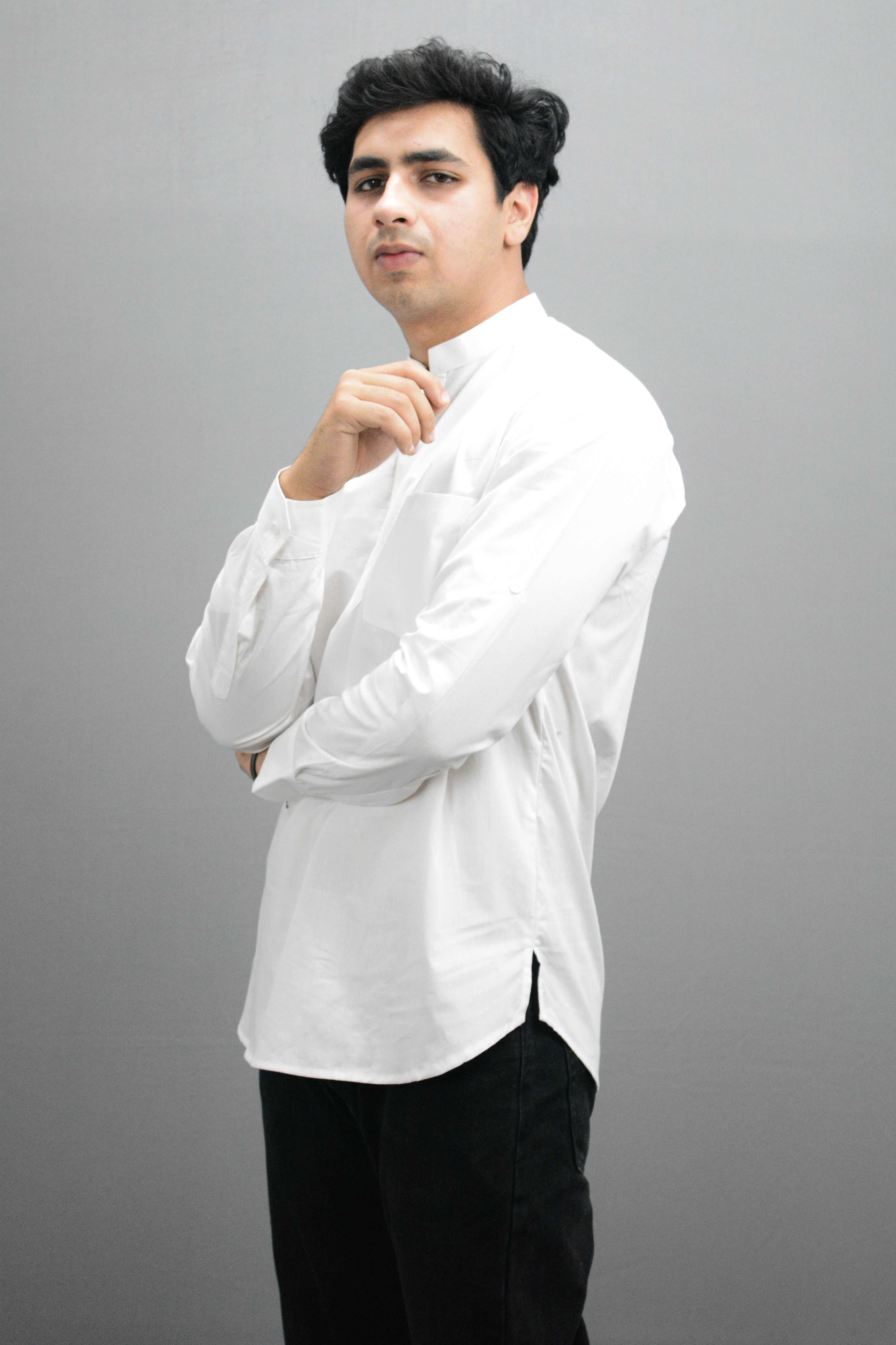 Fabmade Men White Pure Cotton Short Kurta - Distacart