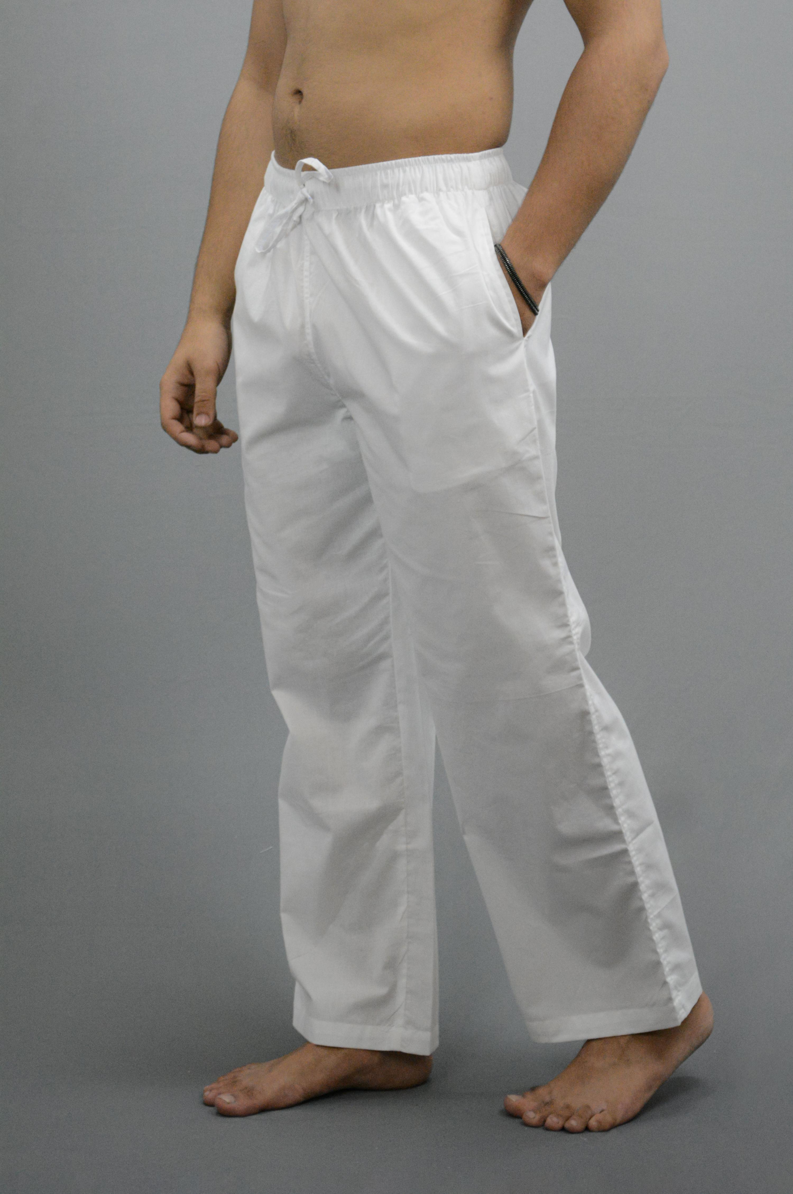 Fabmade Pack Of 2 White Combo Men Pajama - Distacart