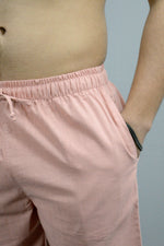 Thumbnail for Fabmade Peach & Black Combo Linen Pajama - Distacart