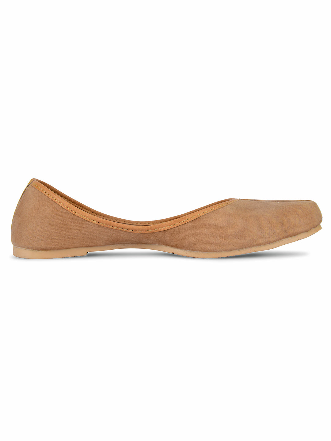 Desi Colour Women Indian Ethnic Footwear-Basic Suede -Beige - Distacart
