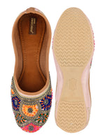 Thumbnail for Desi Colour Women Indian Ethnic Footwear-Pink Multi Colour - Distacart