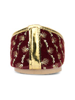 Thumbnail for Desi Colour Women Indian Ethnic Footwear-Maroon Star - Distacart