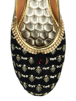 Thumbnail for Desi Colour Women Indian Ethnic Footwear-Black Star - Distacart