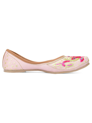Desi Colour Women Indian Ethnic Footwear-Pink Multi - Distacart