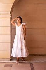 Thumbnail for Pomcha Jaipur Kapas White Tiered Dress