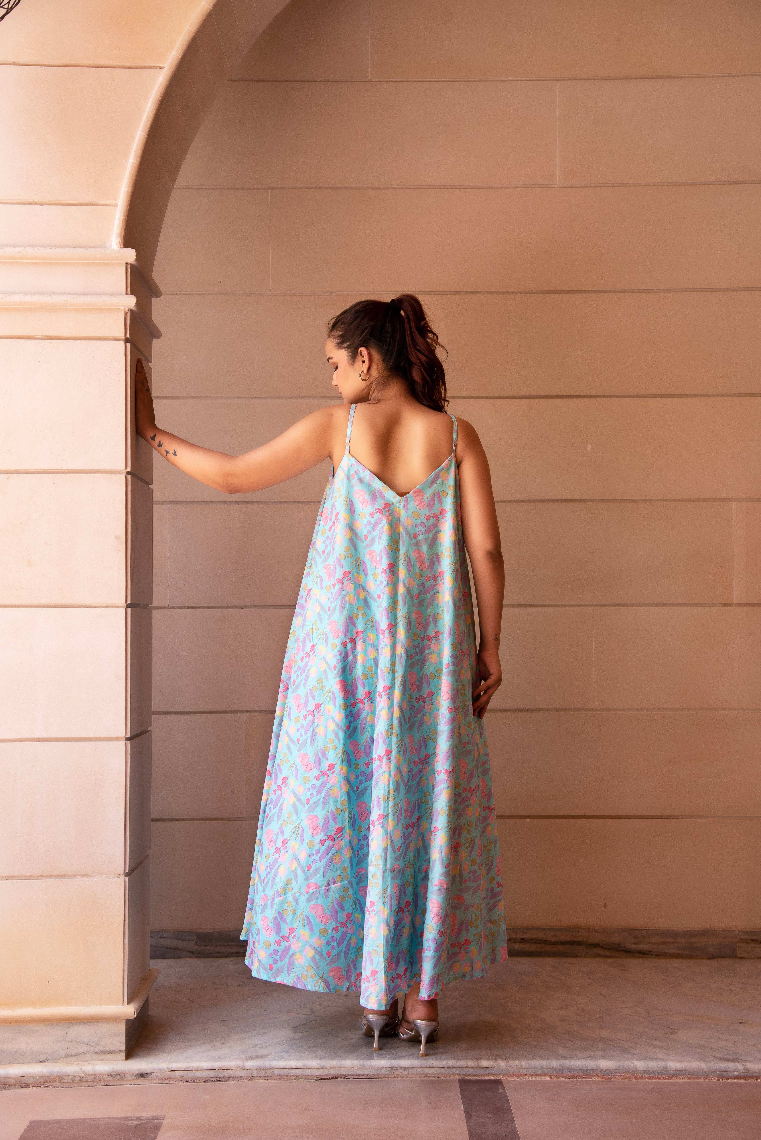 Pomcha Jaipur Pick Sleeveless Dresses For Women - Jadau Jaipur - Distacart