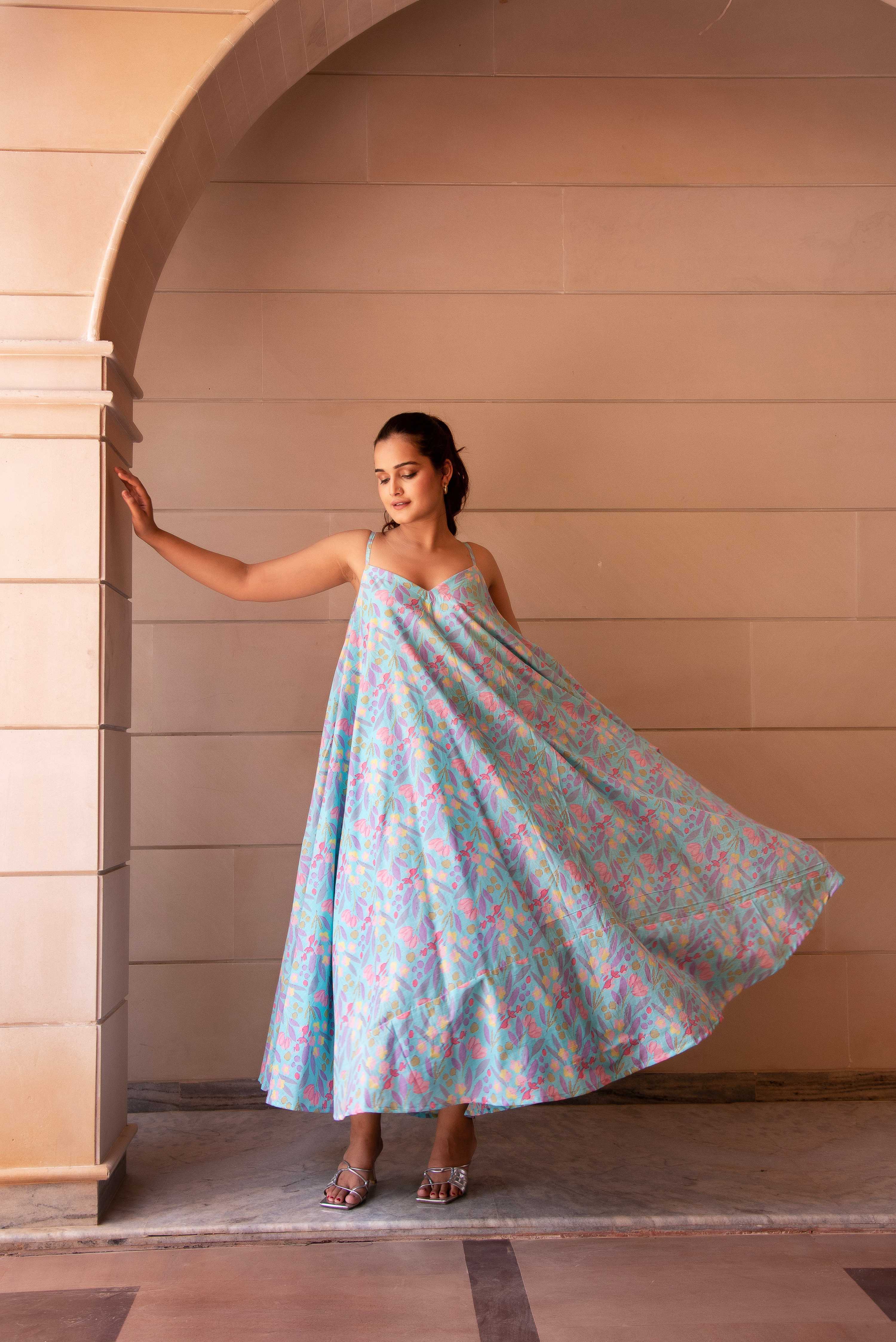 Pomcha Jaipur Pick Sleeveless Dresses For Women - Jadau Jaipur - Distacart