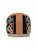 Thumbnail for Desi Colour Women Indian Ethnic Footwear-Black Multi Floral - Distacart