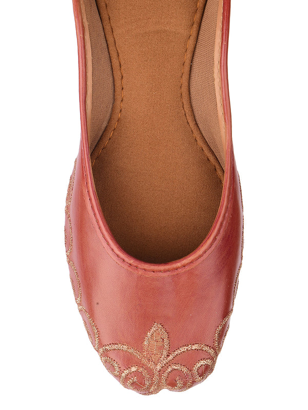 Desi Colour Women Indian Ethnic Footwear-Polish-Dark Brown 1